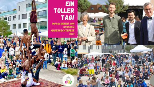 Collage aus Fotos vom Kinderrechtefest 2021